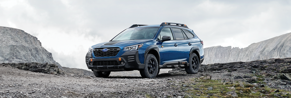 A 2023 Outback Wilderness parked in the mountains. | Jim Keras Subaru Hacks Cross in Memphis TN