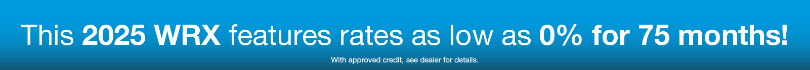 2025 Subaru WRX Special Rate